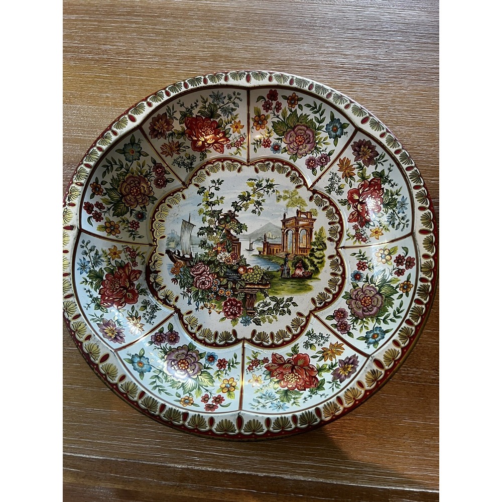 Vintage Daher Decorated Ware 11101 Made in England Tin Serving Tray Bowl Dish